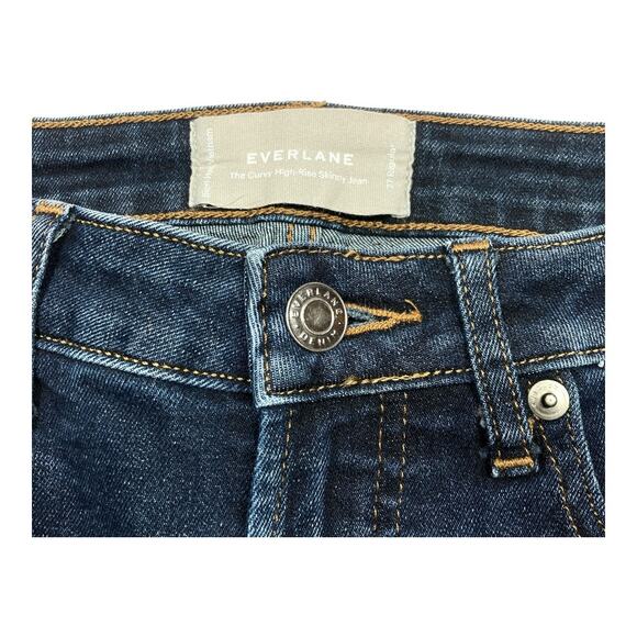 EverLane Jeans The Curvy High Rise Dark Wash Stretch Size 27 - Picture 6 of 9